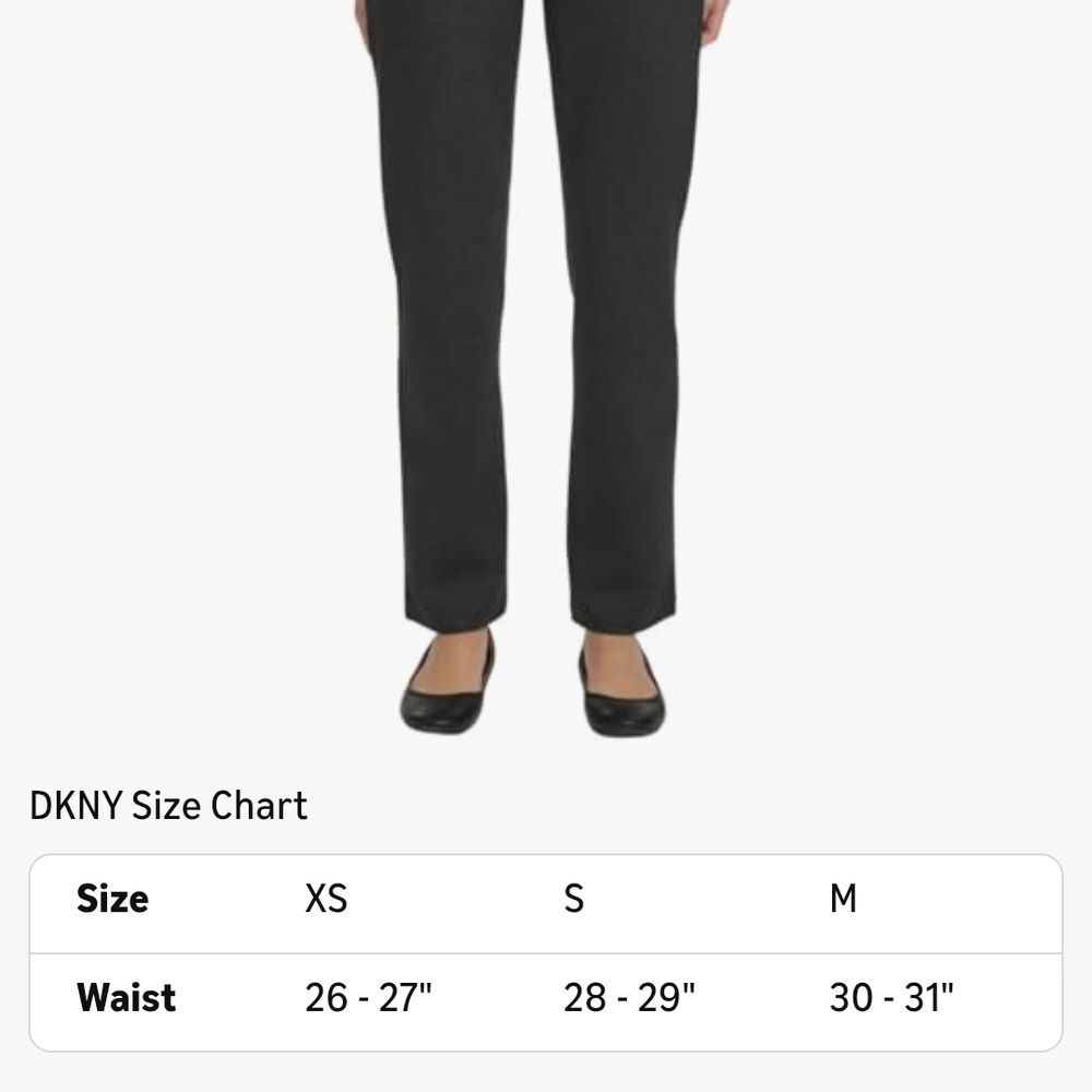 DKNY M 6-8 Dark Gray High Waist Dress Pants Straight Leg Ponte Office Cd-1731 - Picture 3 of 15